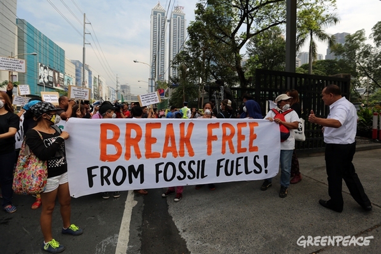 Il movimento Break Free contro i combustibili fossili in cile