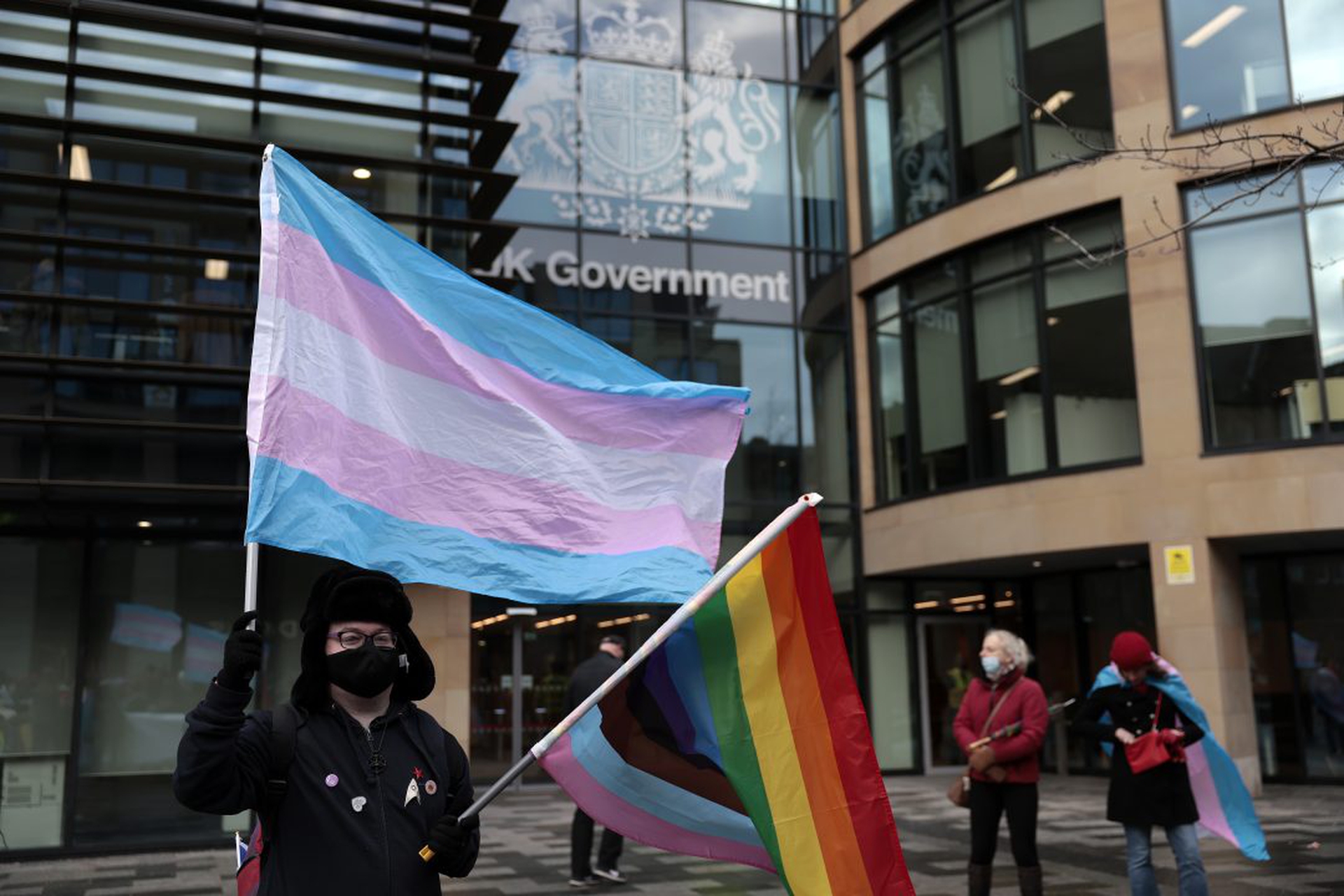Trans Rights Protest Against UK Plan To Block Scotland's Gender Recognition Reform Bill