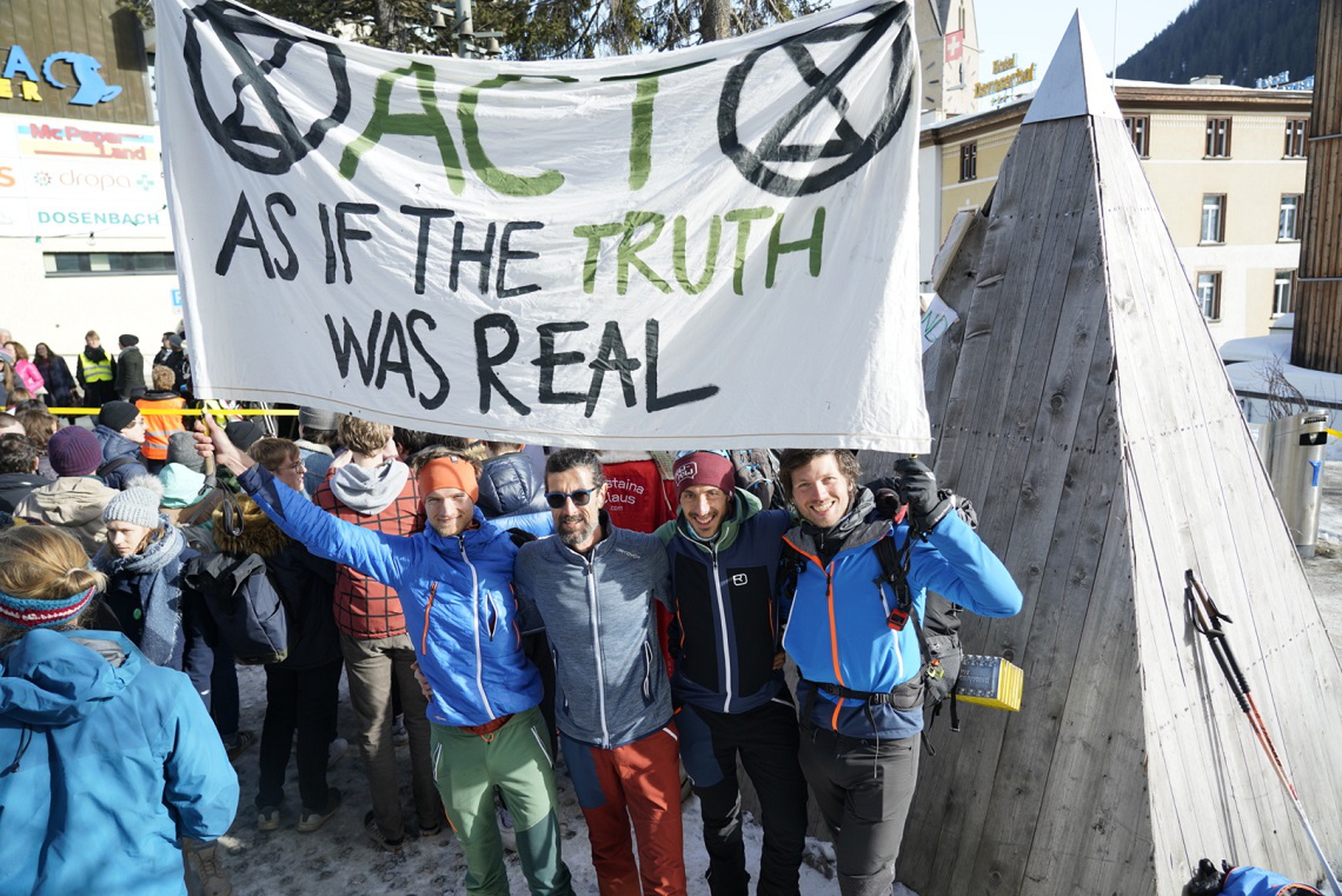 I quattro alpinisti al World economic forum