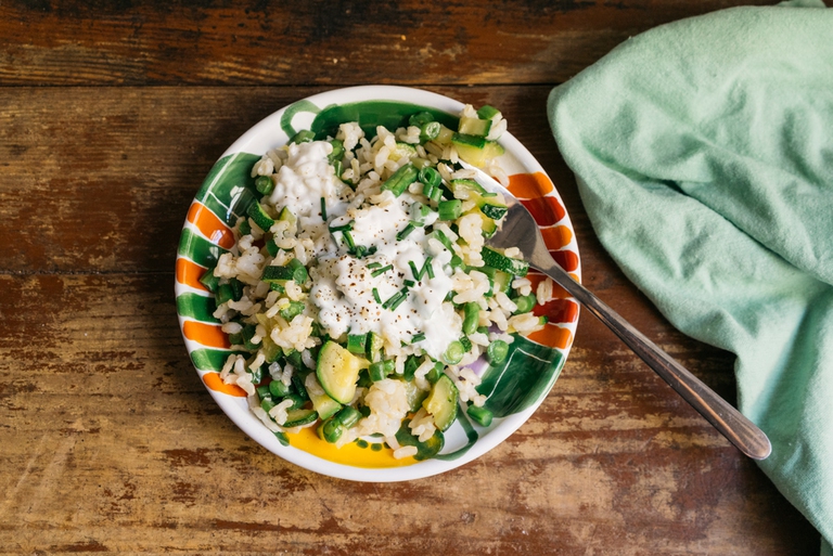 Riso integrale con verdure