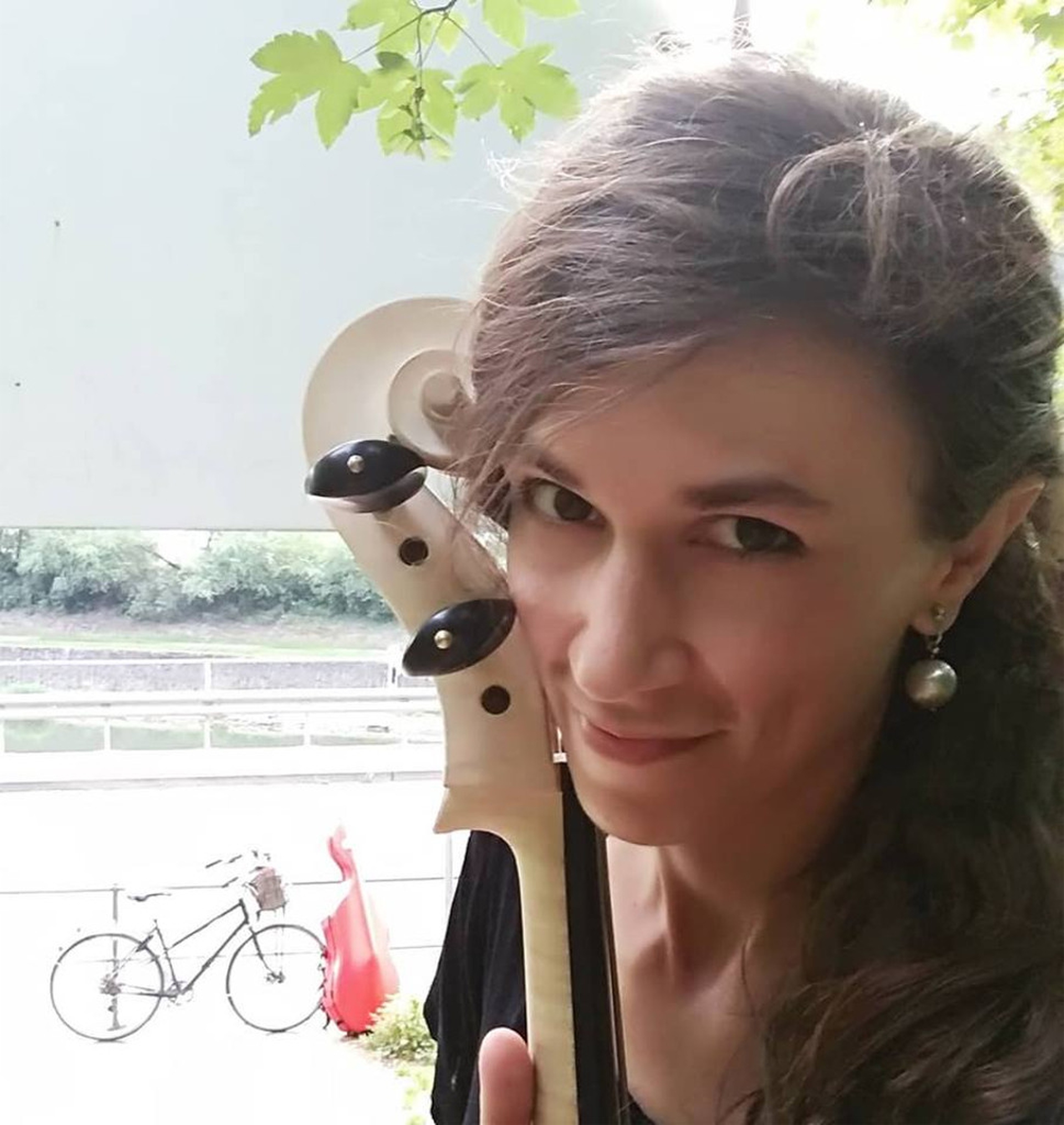 Selfie di Ida Riegels durante il viaggio