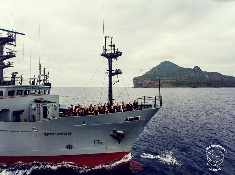 La nave Sam Simon di Sea Shepherd