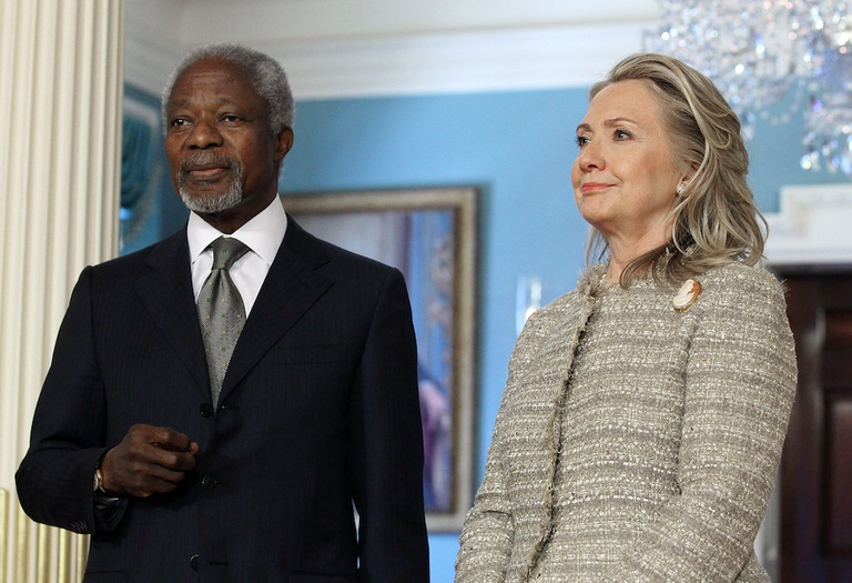 kofi annan morte biografia hillary clinton