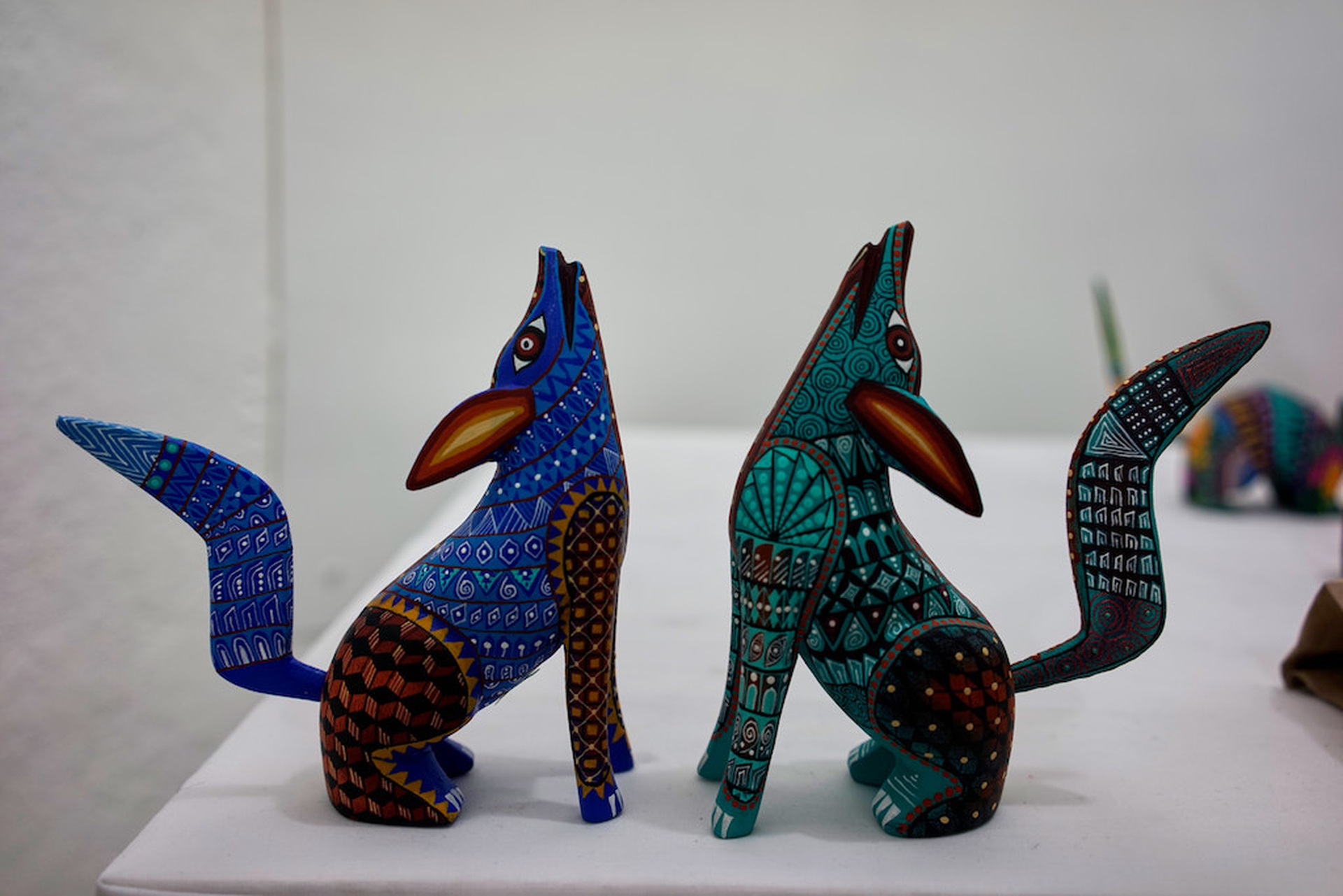 Alebrijes, two coyotes