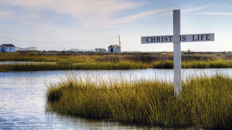 Croce di legno, isola di Tangier