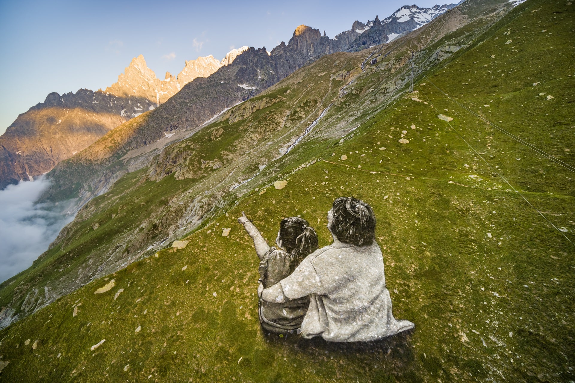 Come vedere l’opera d’arte di Saype a 2.300 metri sul Monte Bianco