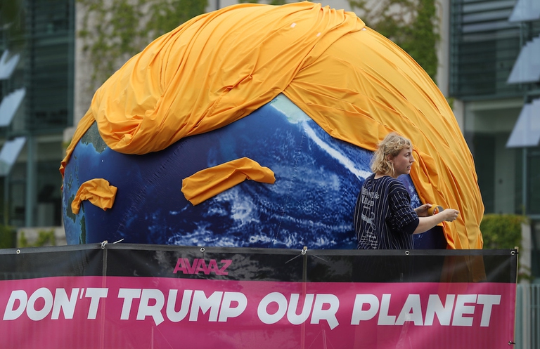 trump clima protesta