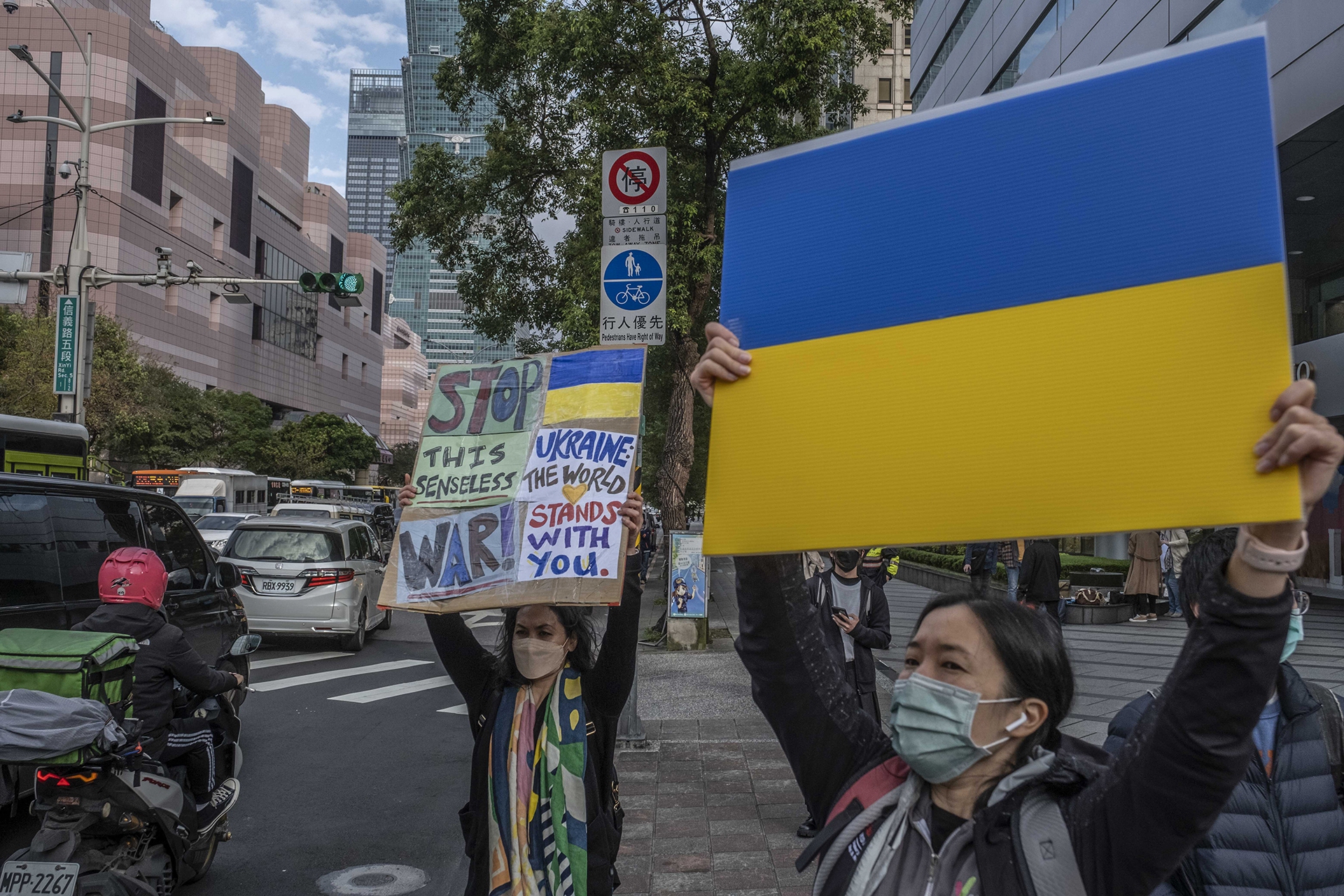 Manifestanti a Taipei