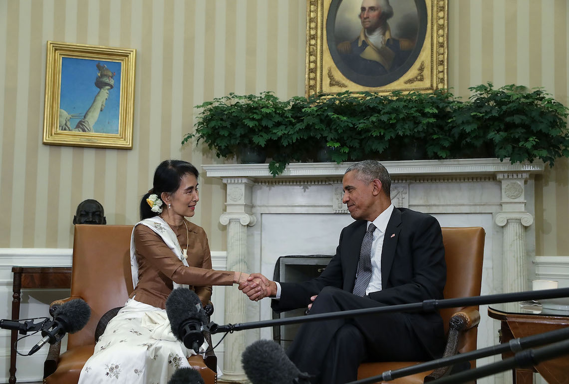 Aung San Suu Kyi e Barack Obama