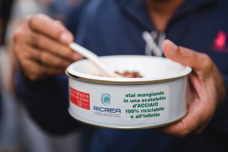 scatoletta acciaio riciclato