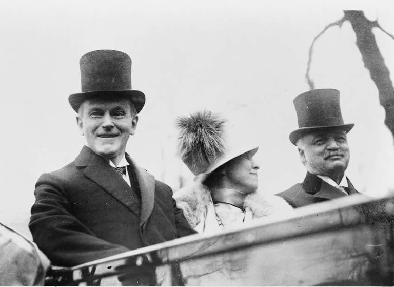Charles Curtis, Calvin Coolidge e Grace Coolidge 