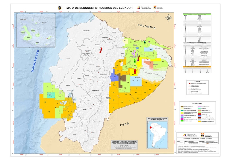 Mappa delle concessioni petrolifere (aprile 2017)