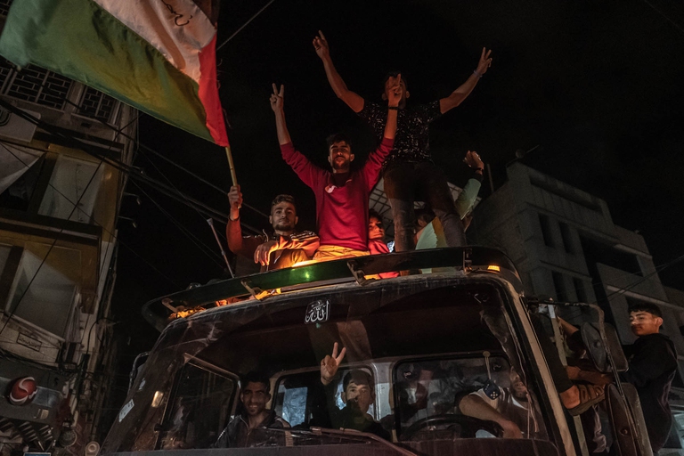 Festeggiamenti a Gaza per il cessate il fuoco