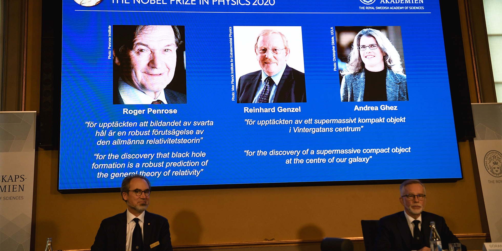 Il Premio Nobel Per La Fisica 2020 Va A Penrose, Genzel E Ghez Per Le ...