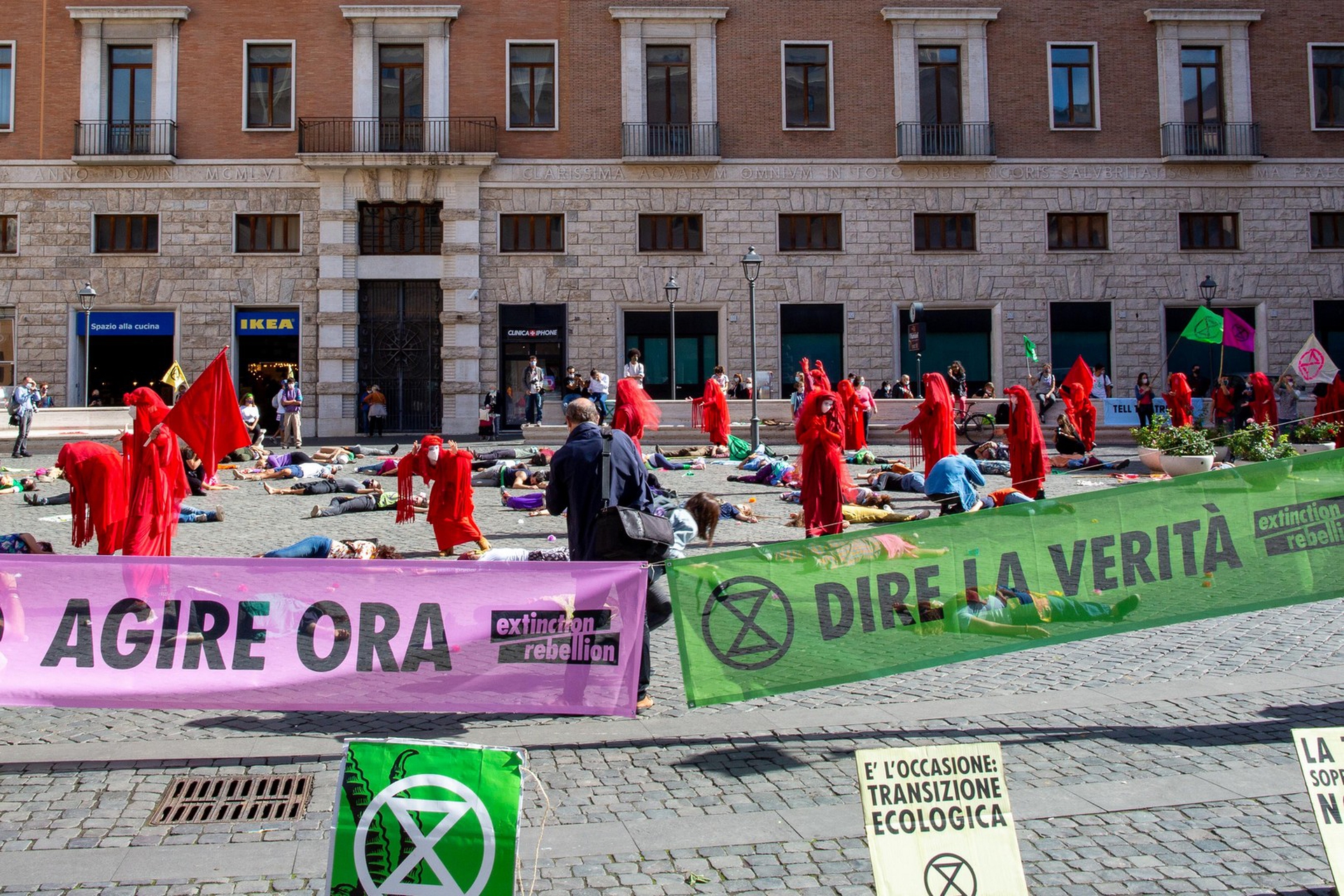 L'azione di Extinction rebellion di lunedì 5 ottobre