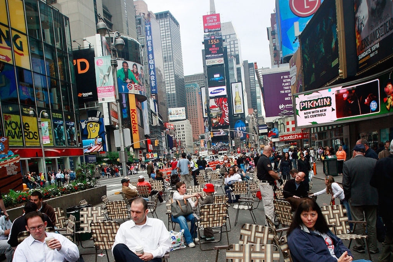 Section Of NYC's Famed Street Broadway Turned Into Pedestrian Walkway