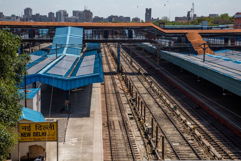 India's coronavirus lockdown, empty railway station