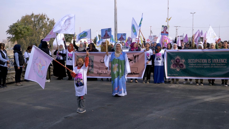 marcia violenza donne raqqa