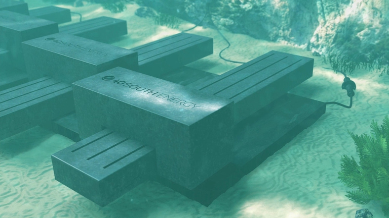 Energia dalle onde: rendering un sistema H24  © 40 South Energy