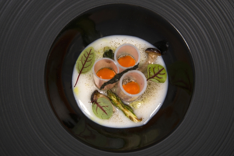 Uno dei piatti di Antonio Cuomo, vincitore del concorso di cucina vegetariana ©VGiannella