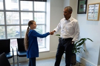 Greta Thunberg incontra Barack Obama: “non si è mai troppo piccoli per avere un impatto sul mondo”
