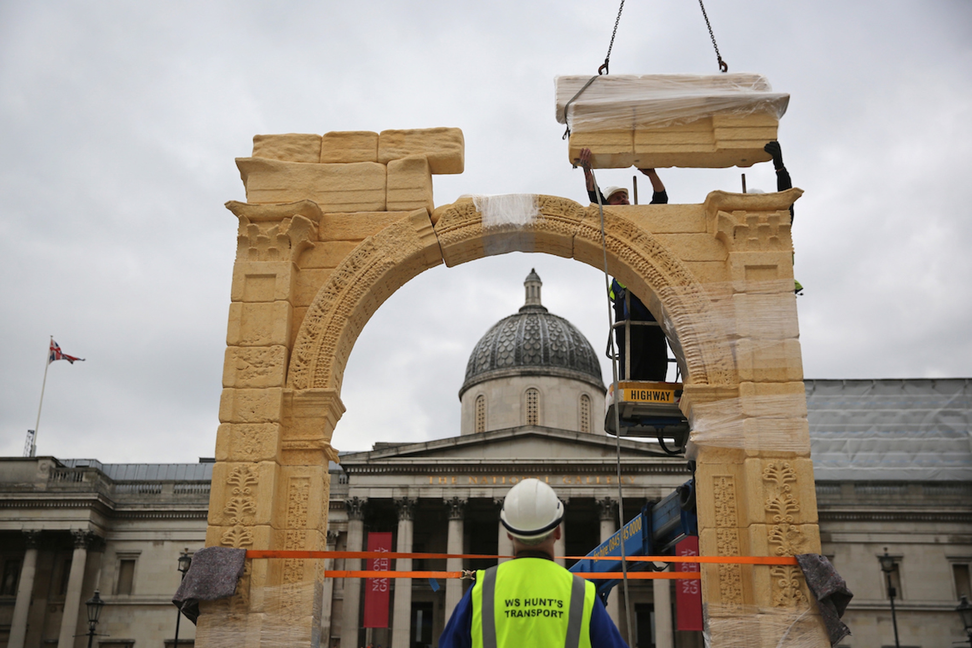 The Triumphal Arch of Palmyra rebuilt in Trafalgar Square