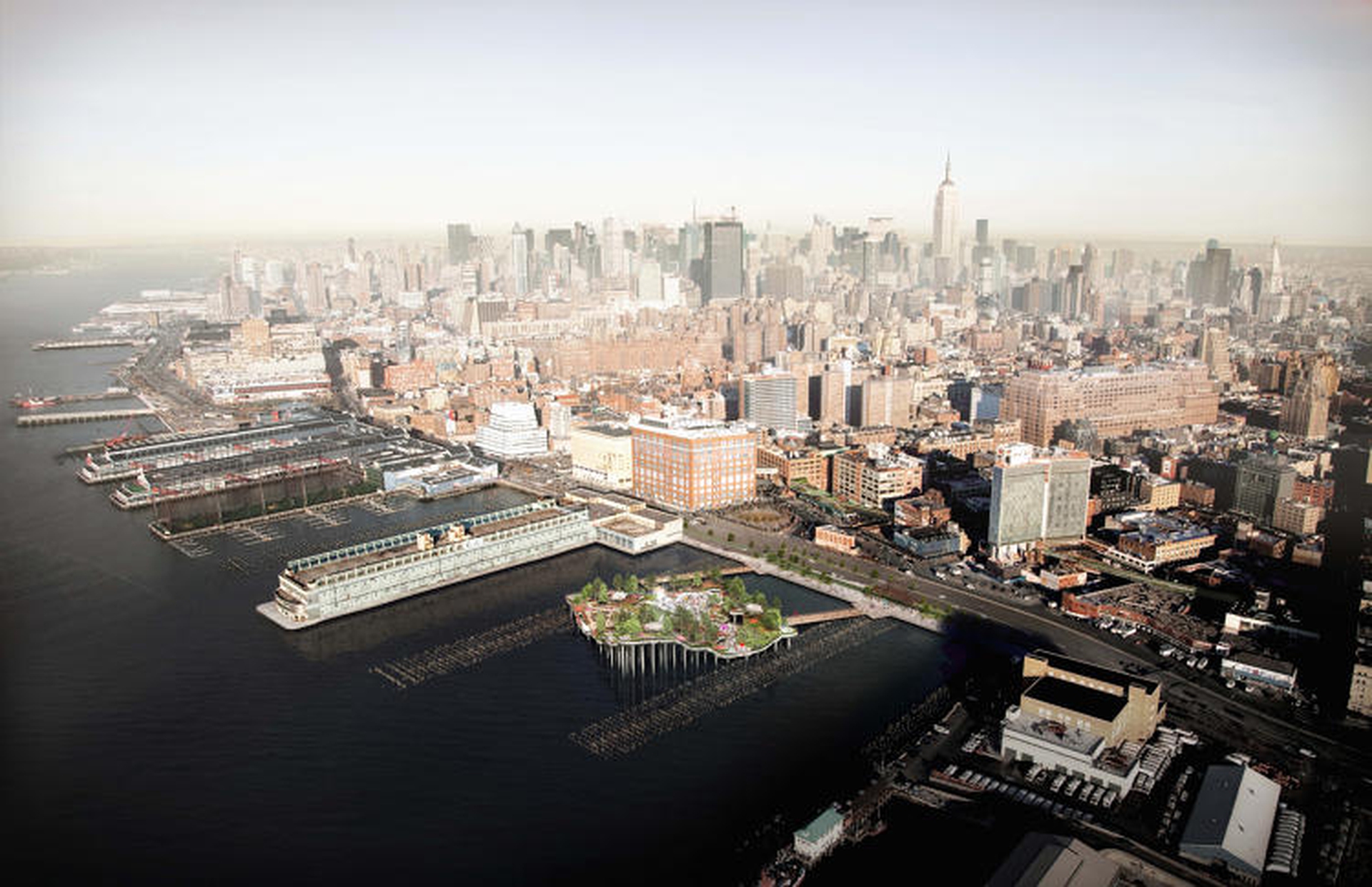 L'oasi urbana che sorgerà sulle rive dell'Hudson a New York