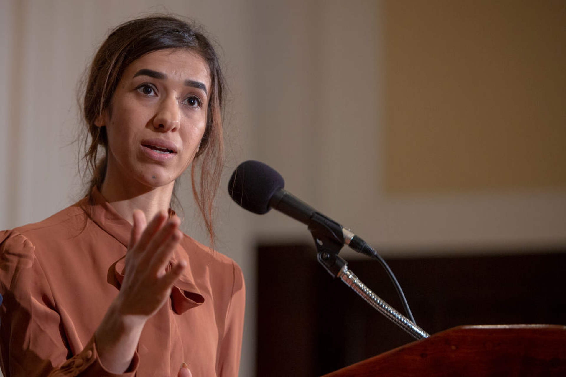 Nadia Murad, premio Nobel per la Pace 2018 e portavoce del popolo yazidi