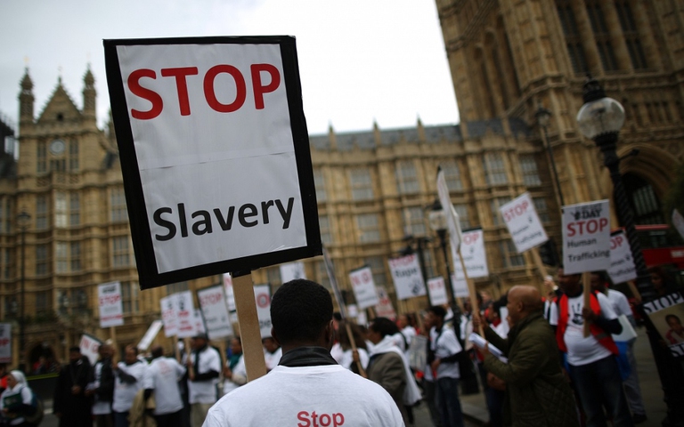 Manifestazione contro la schiavitù moderna
