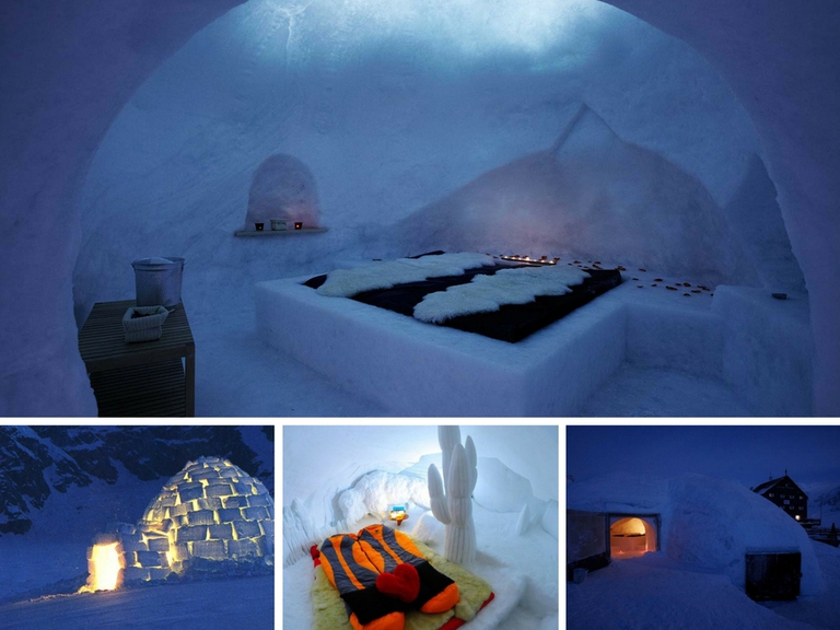 Igloo del rifugio eco-sostenibile Bellavista (Alto Adige) e dell’Igloo Village Stockhorn (Svizzera)