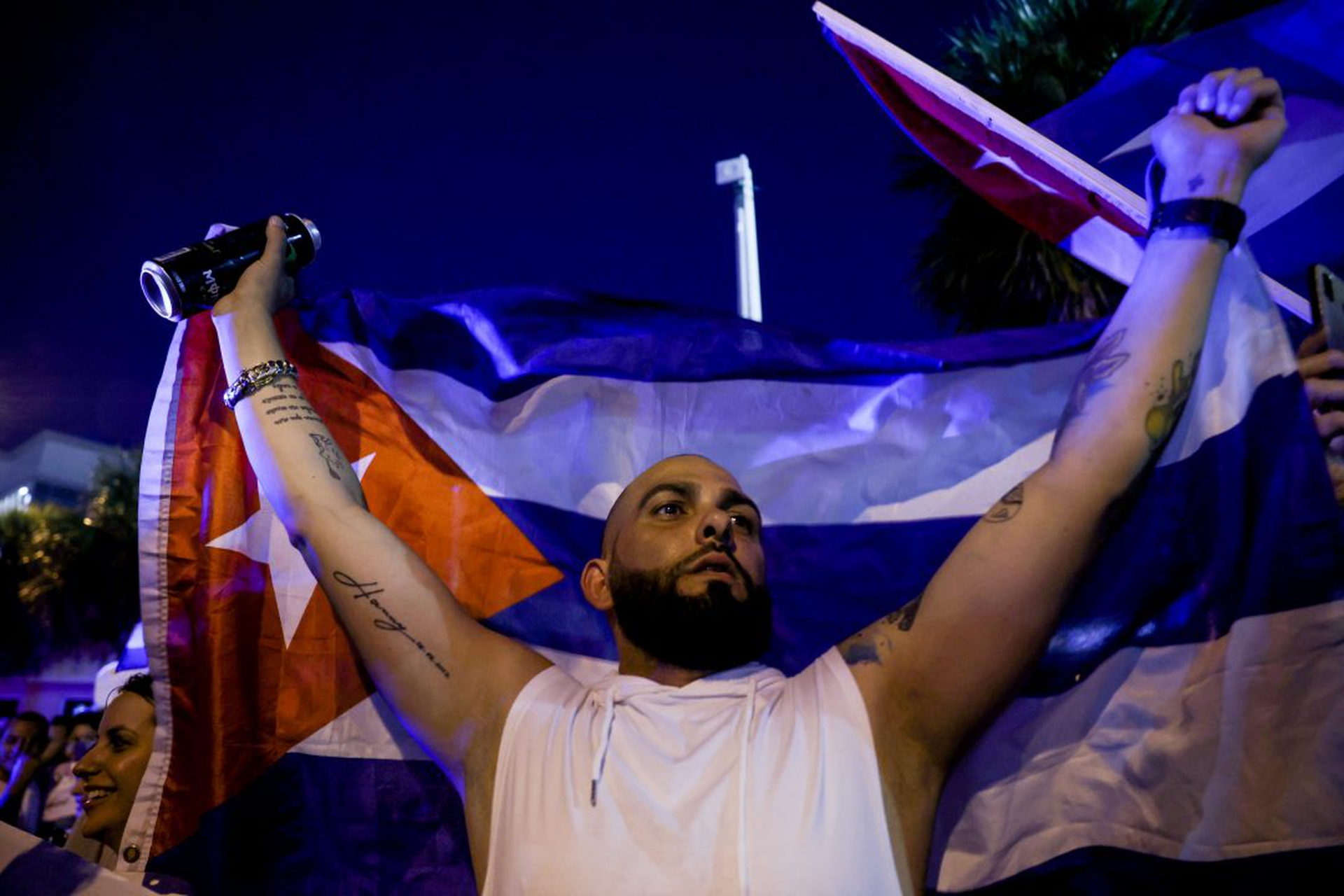 Miami's Little Havana Community Reacts To Protests In Cuba