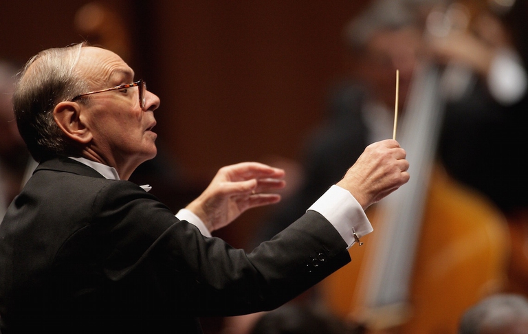 Morricone in concerto per la seconda edizione del Roma Film Festival. Foto by Franco Origlia/Getty Images