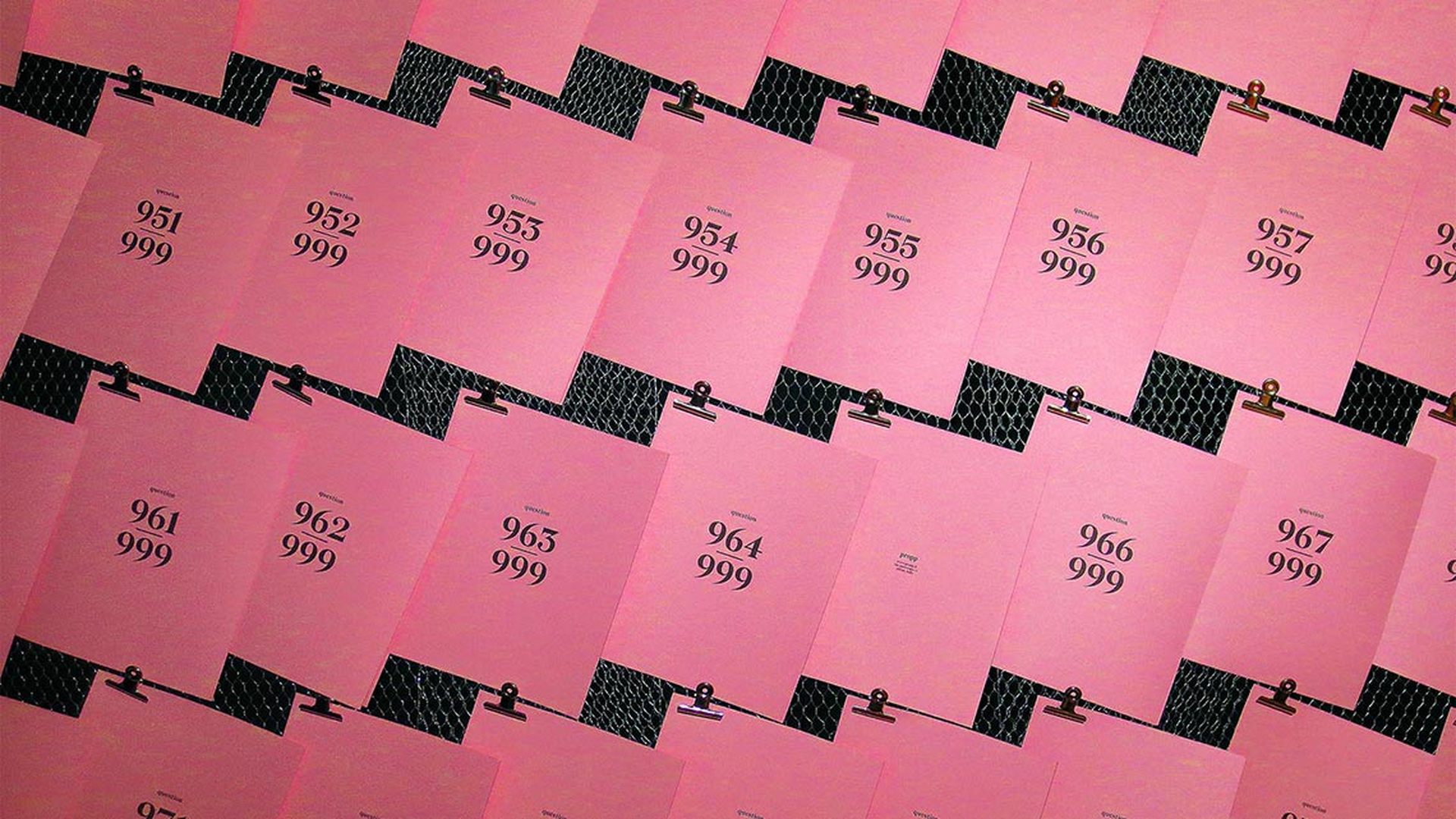 Propp ha prodotto la versione cartacea delle 999 domande