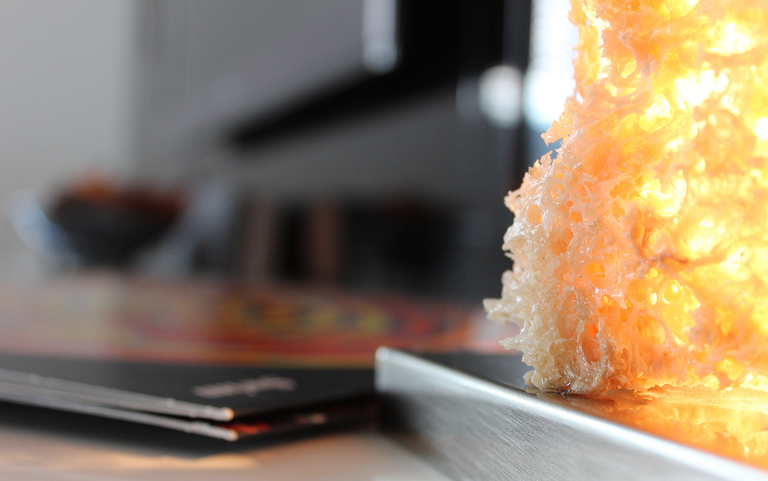 Lampada dopo la stesura della resina