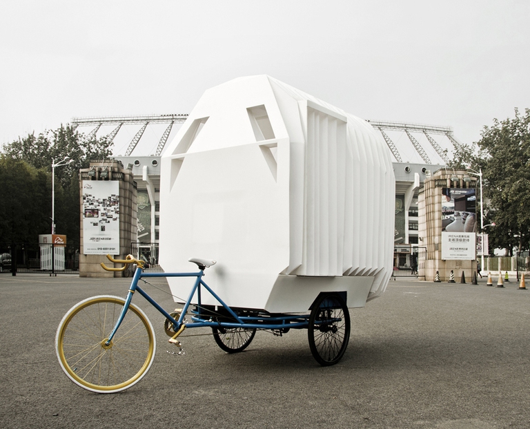 Tricycle house and garden, design nomade