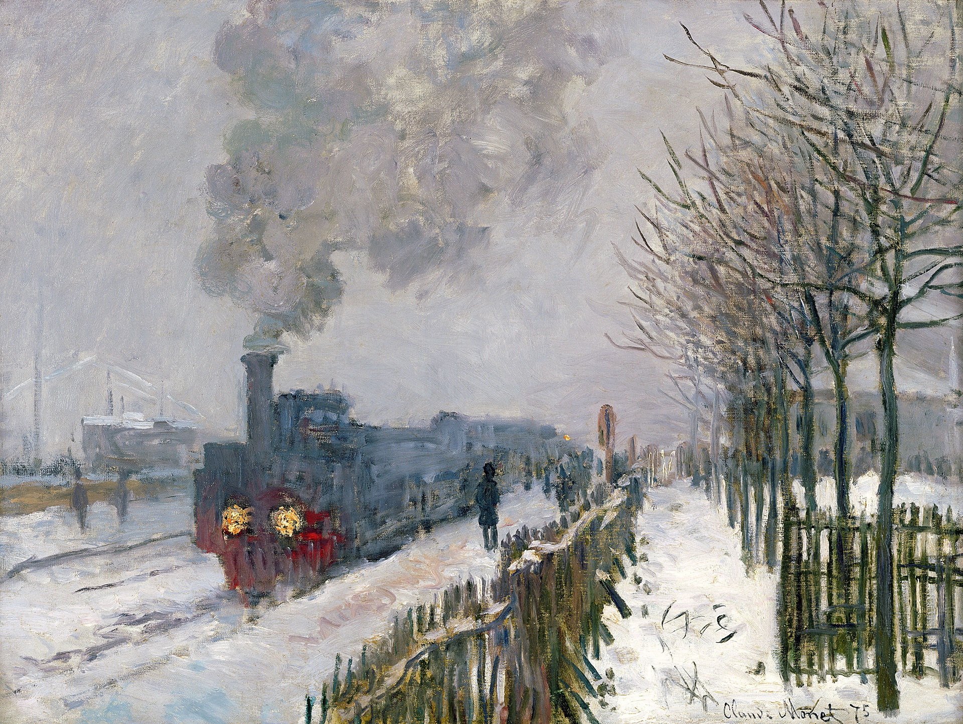 Claude Monet Il treno nella neve. La locomotiva