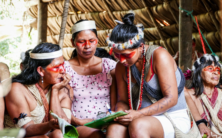 native Waorani women