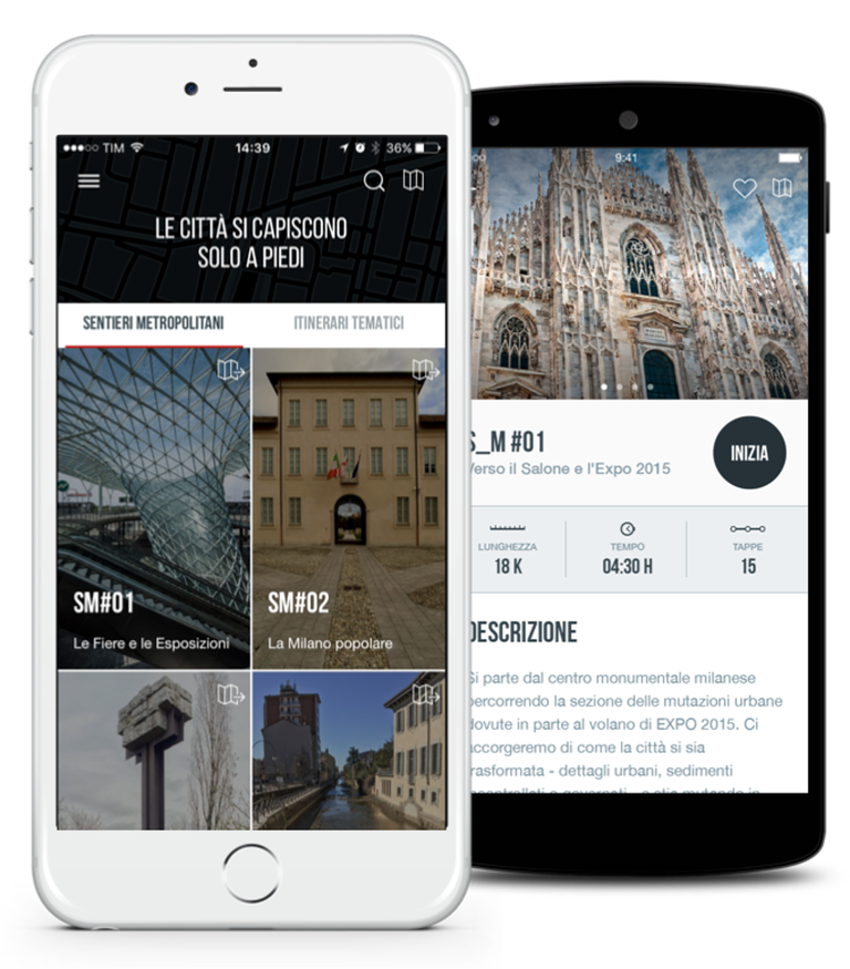 La app Sentieri Metropolitani