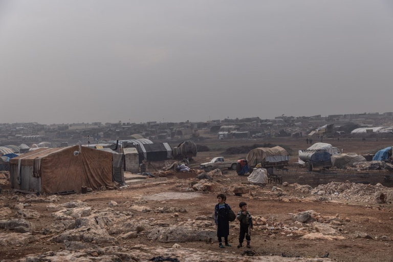 Un campo profughi in Siria