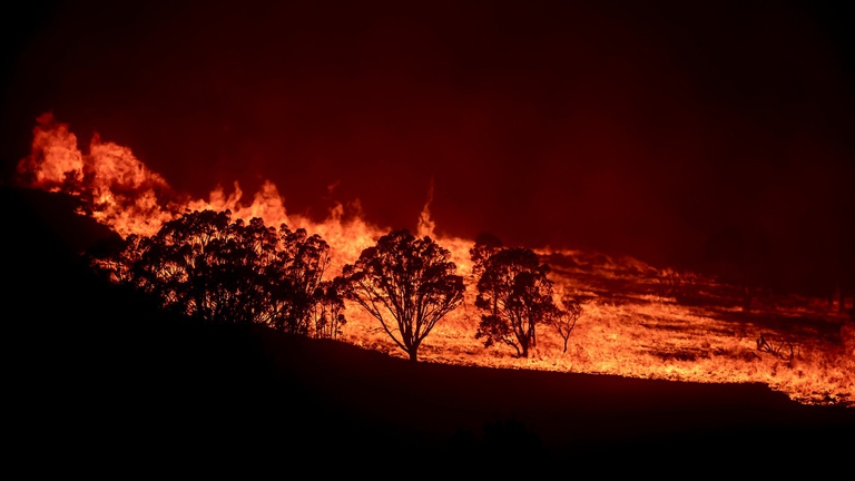 Incendio nello stato australiano di Canberra