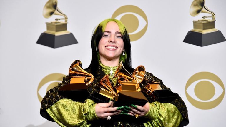 Billie Eilish premiata ai Grammy Awards 2020