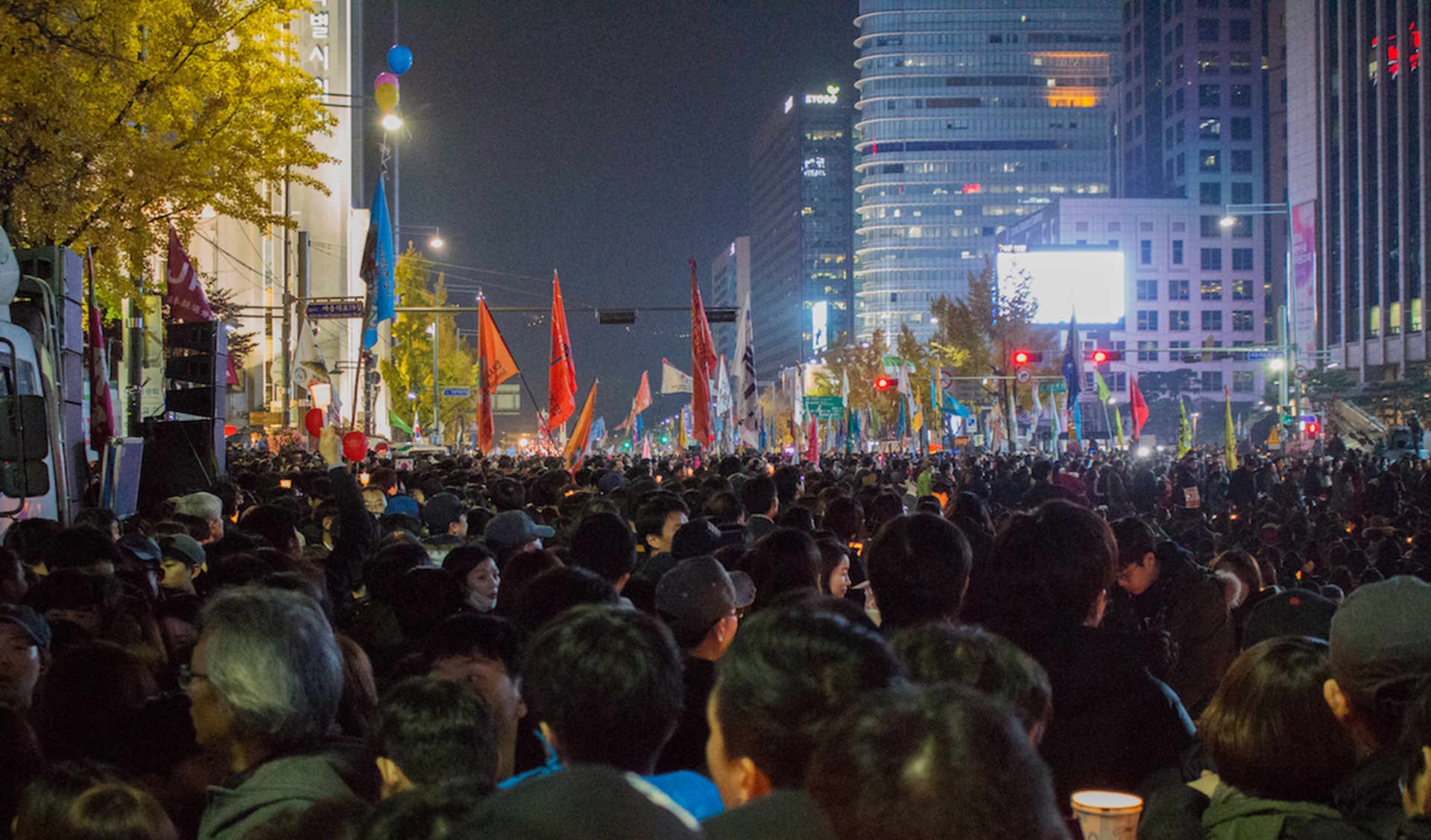 Photos of protests in Seoul for President Park's resignation