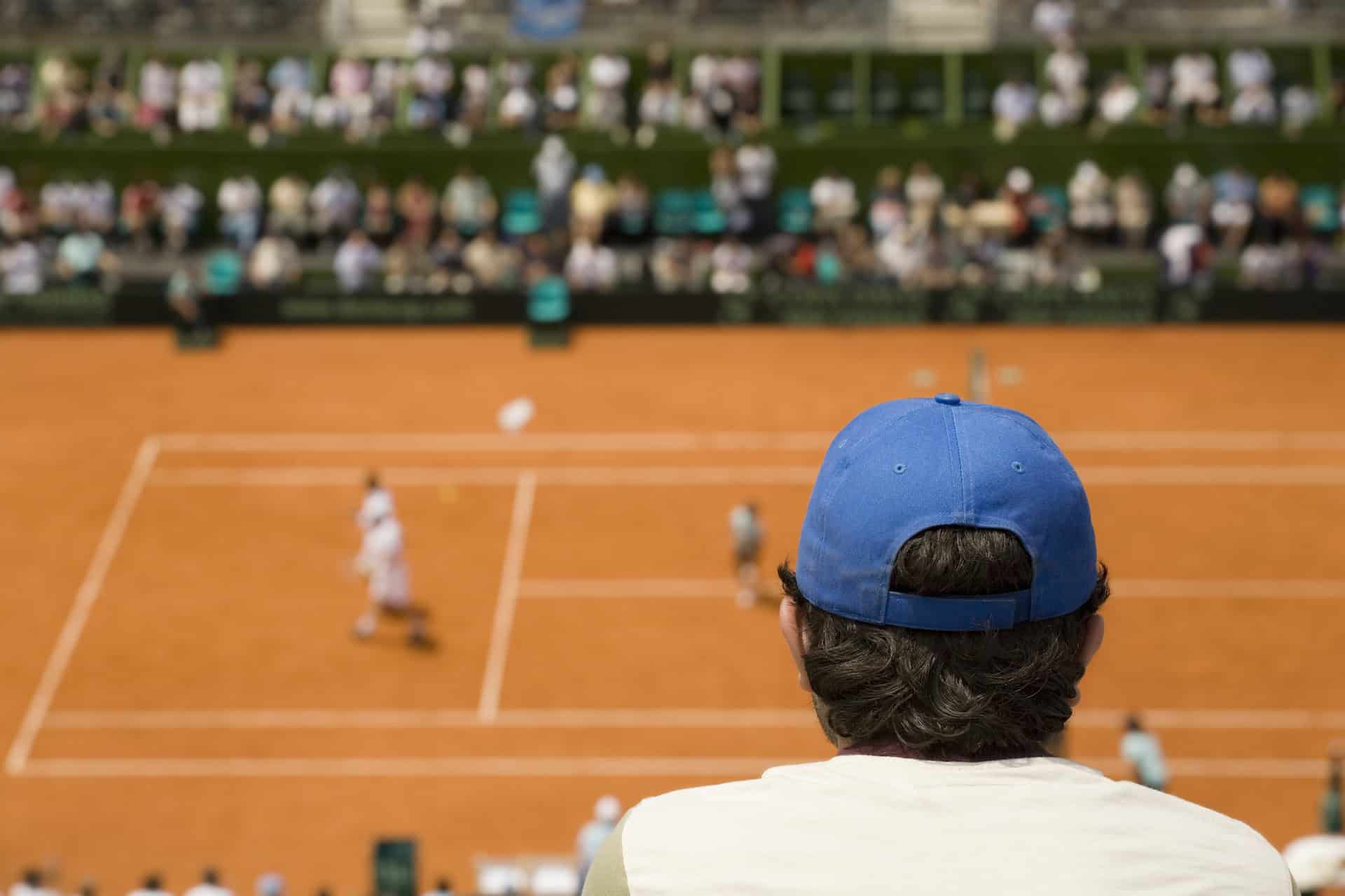 Audience at tennis match