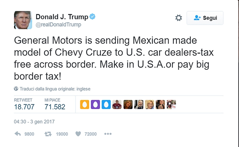 Tweet Trump GM