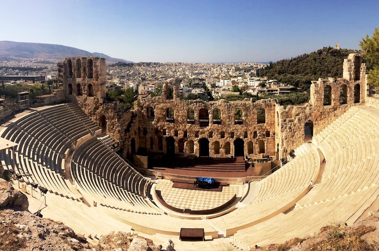odeo di Erode Attico, atene, grecia