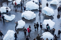 Blocks of Arctic ice are melting in the heart of London