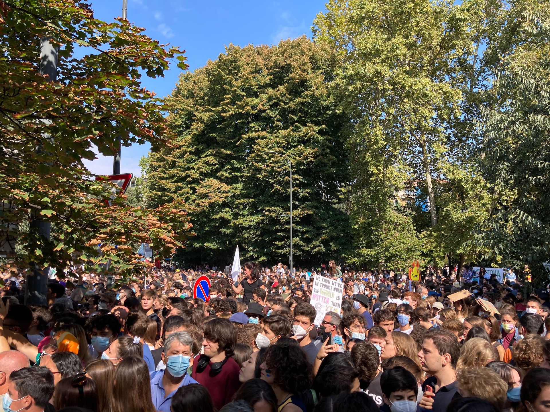 Il corteo per il clima a Milano il 1 ottobre2