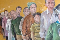 I potenti della terra resi vulnerabili dalla pittura di Abdalla Al Omari