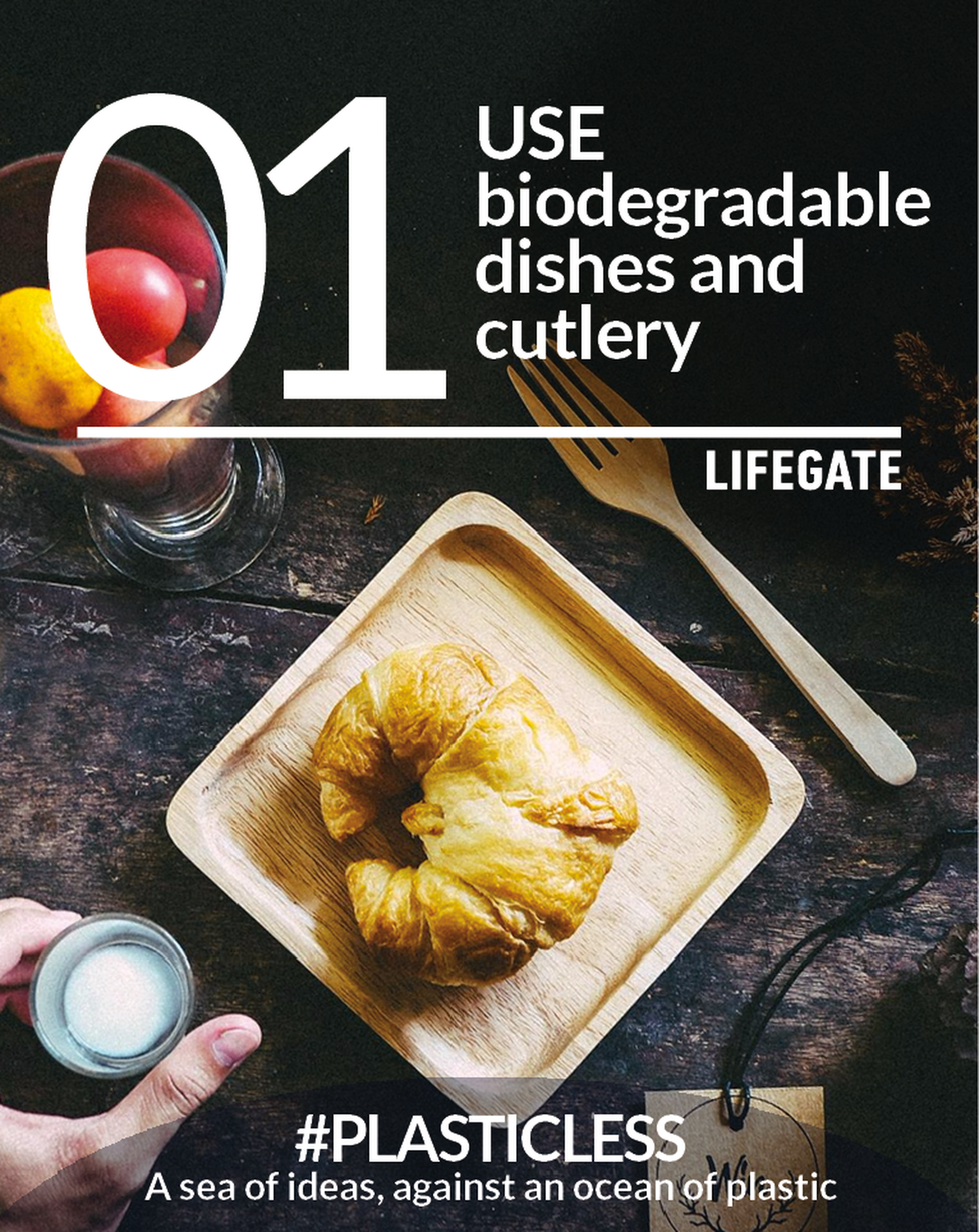 Use biodegradable dishes and cutlery: good practices to prevent plastic pollution