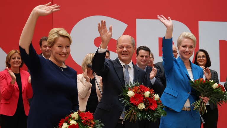 Il candidato socialdemocratico tedesco Olaf Scholz